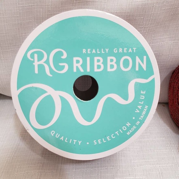 Rustic Burlap Wired Holiday Ribbon Bundle Lot of 3 spools, sizing 2.5" x 10 Yds - Picture 3 of 7